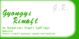 gyongyi rimpfl business card